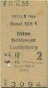 Basel SBB 3 - Olten Delemont Laufenburg - Fahrkarte