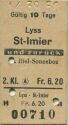 Lyss St-Imier und zurück via Biel-Sonceboz - Fahrkarte