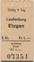 Laufenburg Etzgen - Fahrkarte 1985
