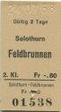 Solothurn Feldbrunnen - Fahrkarte