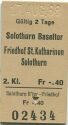 Solothurn Baseltor Friedhof St. Katharinen Solothurn - Fahrkarte