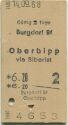 Burgdorf Bf Oberbipp via Biberist - Fahrkarte