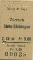 Zurzach - Stein-Säckingen - Fahrkarte
