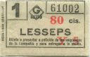 Spanien - Barcelona - G Metro - Lesseps - Fahrschein