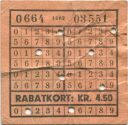 Dänemark - Kobenhavns Sporveje - Rabatkort KR. 4.50 - Fahrkarte