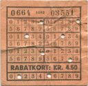 Dänemark - Kobenhavns Sporveje - Rabatkort KR. 4.50 - Fahrkarte