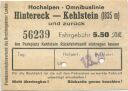 Hochalpen-Omnibuslinie - Hintereck - Kehlstein und zurück - Fahrschein