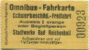 Omnibus-Fahrkarte - Stadtwerke Bad Reichenhall - Fahrkarte