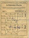 Ulm - Strassenbahnen der Stadt Ulm - 5-Fahrten-Karte