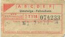 Berlin - BVG Umsteige Fahrschein 1954