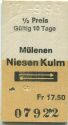 Seilbahn - Mülenen Niesen Kulm und zurück - Fahrkarte