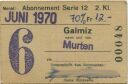 Abonnement - Galmiz nach und von Murten - Fahrkarte