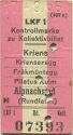 LKF 1 - Kontrollmarke zum Kollektivbillet - Kriens Krienseregg Fräkmüntegg