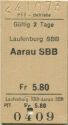 PTT-Betriebe - Laufenburg SBB Aarau SBB - Fahrkarte