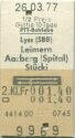 PTT-Betriebe - Lyss SBB Leimern Aarberg (Spital) Stücki und zurück - Fahrkarte
