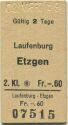 Laufenburg Etzgen - Fahrkarte 1959