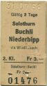 Solothurn Buchli Niderbipp via Wiedlisbach - Fahrkarte