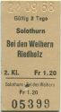 Solothurn Bei den Weihern Riedholz - Fahrkarte