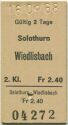 Solothurn Wiedlisbach - Fahrkarte