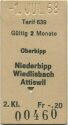 Oberbipp - Niederbipp Wiedlisbach Attiswil - Tarif 639 - Fahrkarte