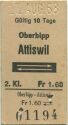 Oberbipp - Attiswil und zurück - Fahrkarte