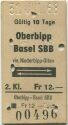 Oberbipp - Basel SBB via Niederbipp-Olten und zurück - Fahrkarte