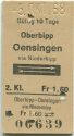Oberbipp - Oensingen via Niederbipp und zurück - Fahrkarte