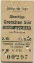 Oberbipp - Grenchen Süd und zurück via Solothurn - Fahrkarte