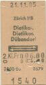 Zürich HB - Dietikon Dietlikon Dübendorf und zurück - Fahrkarte