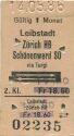 Leibstadt - Zürich HB Schönenwerd SO via Turgi und zurück - Fahrkarte