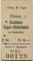 Zürich - Steckborn Singen (Hohentwiel) via Stammheim - Fahrkarte