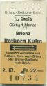 Brienz-Rothorn-Bahn - Brienz Rothorn Kulm und zurück - Fahrkarte
