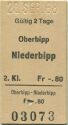 Oberbipp - Niederbipp - Fahrkarte