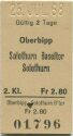 Oberbipp - Solothurn-Baseltor Solothurn - Fahrkarte