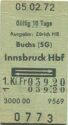 Buchs (SG) Innsbruck Hbf und zurück - Fahrkarte