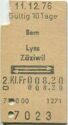 Bern Lyss Zäziwil und zurück - Fahrkarte