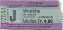 Rougemont Telecabine - Montee - Fahrschein Fr. 4.80