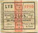 LVB - Verkehrsbetrieb der Stadt Leipzig 1953 - 20Pfg. Fahrschein
