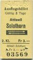 Ausflugsbillet - Attiswil Solothurn und zurück - Fahrkarte