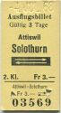 Ausflugsbillet - Attiswil Solothurn und zurück - Fahrkarte