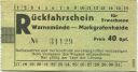 Warnemünde Markgrafenheide - Strandbahn Fahrschein