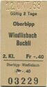 Oberbipp Wiedlisbach Buchli - Fahrkarte