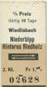 Wiedlisbach Niederbipp Hinteres Riedholz und zurück - Fahrkarte
