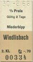 Niederbipp Wiedlisbach - Fahrkarte