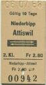 Niederbipp Attiswil und zurück - Fahrkarte