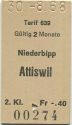 Tarif 639 - Niederbipp Attiswil - Fahrkarte