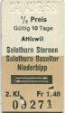Attiswil Solothurn Sternen Solothurn Baseltor Niederbipp und zurück - Fahrkarte