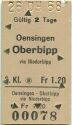 Oensingen Oberbipp via Niederbipp - Fahrkarte