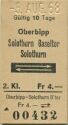 Oberbipp Solothurn Baseltor Solothurn und zurück - Fahrkarte