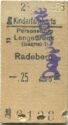 Kinderfahrkarte - Langebrück - Radeberg - Fahrkarte